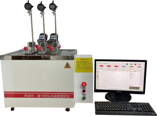 plástico de la temperatura de desviación de calor de la máquina de 10N Hdt Vst controlado por ordenador