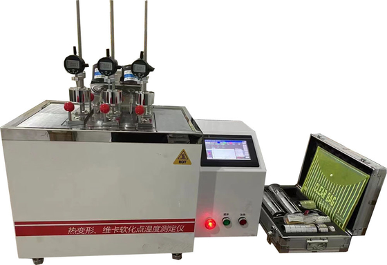 Máquina de prueba de la temperatura de Vicat de los plásticos con el control de temperatura de ±0.2°C