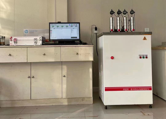 Acelere la máquina de prueba de 120℃/H Hdt Vicat para la ebonita y los compuestos reforzados con fibra larga