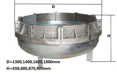 Casquillo de extremo del probador de la presión del tubo del profesional 1100m m, casquillos de extremo redondos del metal para el tubo