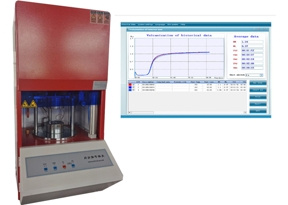 ASTM D5289 Control por ordenador Vulcanización de caucho Instrumento de medición Vulcanización con curímetros sin rotor