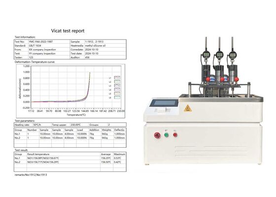 Máquina de prueba HDT VICAT con operación de pantalla de computadora y ajuste preciso de temperatura para pruebas de materiales no metálicos