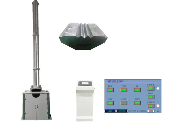 Equipo de prueba de martillo de caída adecuado para evaluar la tenacidad y resistencia del material en condiciones de impacto controlado.